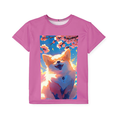T11 - Pink Happy Puppy Kids T-Shirt | Premium Organic Cotton Design Aurakidz