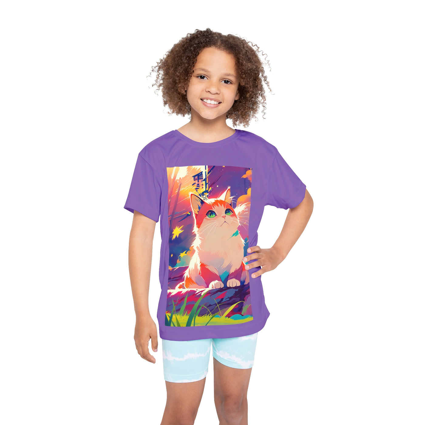T9 "Mystical Calico Cat Tee – Harmony Woven in Every Thread" Aurakidz