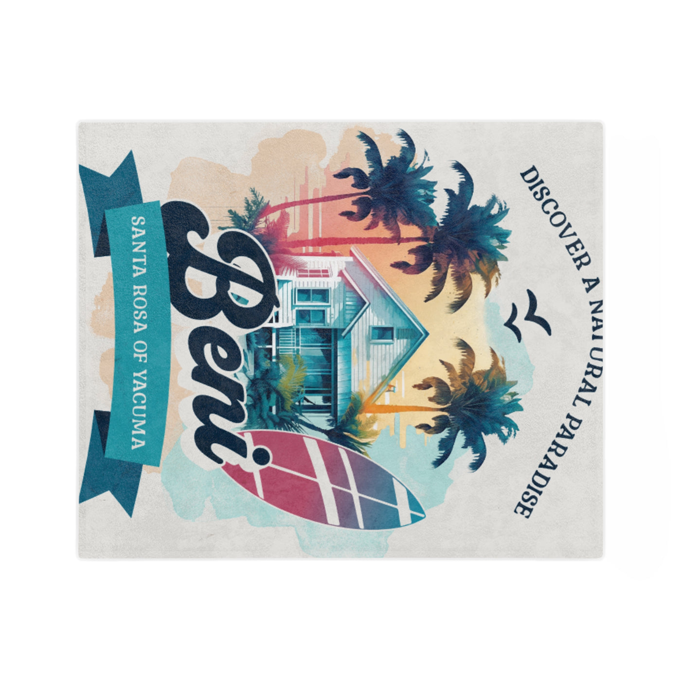 Velveteen Microfiber Blanket paradise