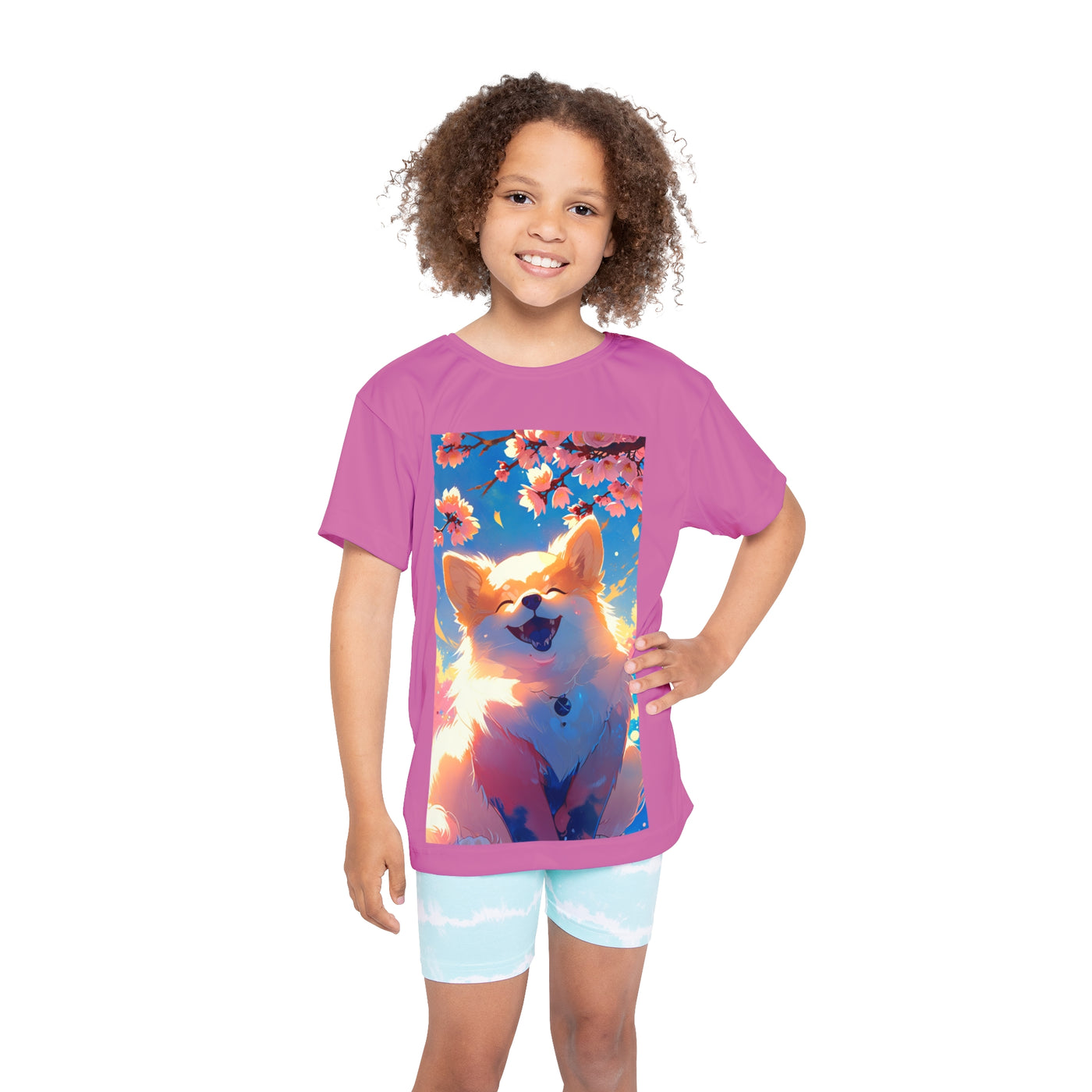 T11 - Pink Happy Puppy Kids T-Shirt | Premium Organic Cotton Design Aurakidz