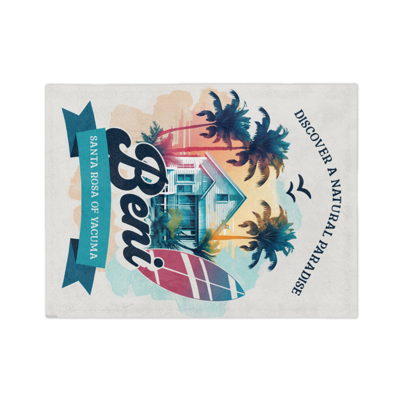 Velveteen Microfiber Blanket paradise